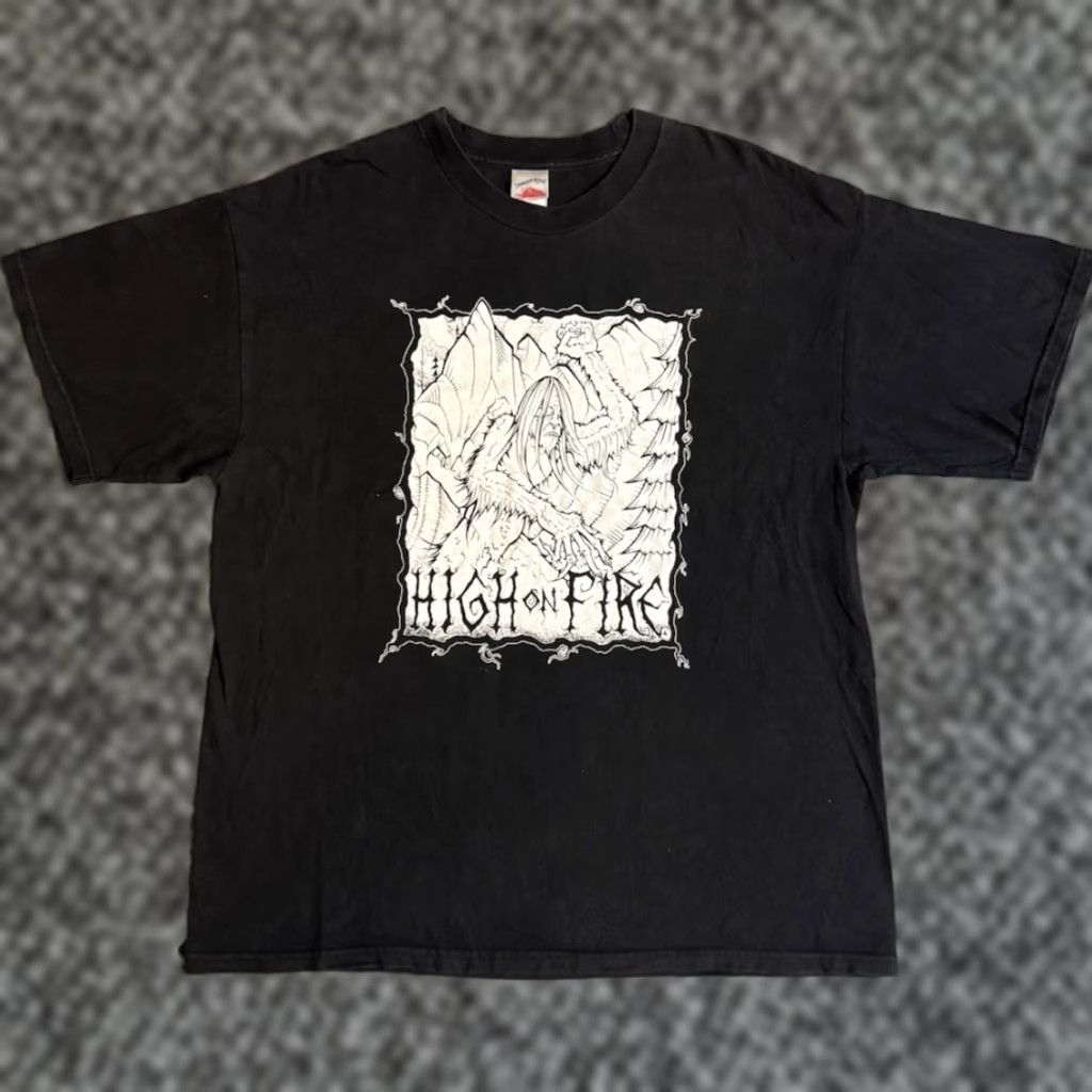 Vintage VINTAGE Tennessee River T-Shirt Metal Band Graphic Print Short Sleeve Crew Neck XL Black Men 2000s Mammoth Stoner Doom Sleep High On Fire Sasquatch Size US XL / EU 56 / 4 - 1 Thumbnail