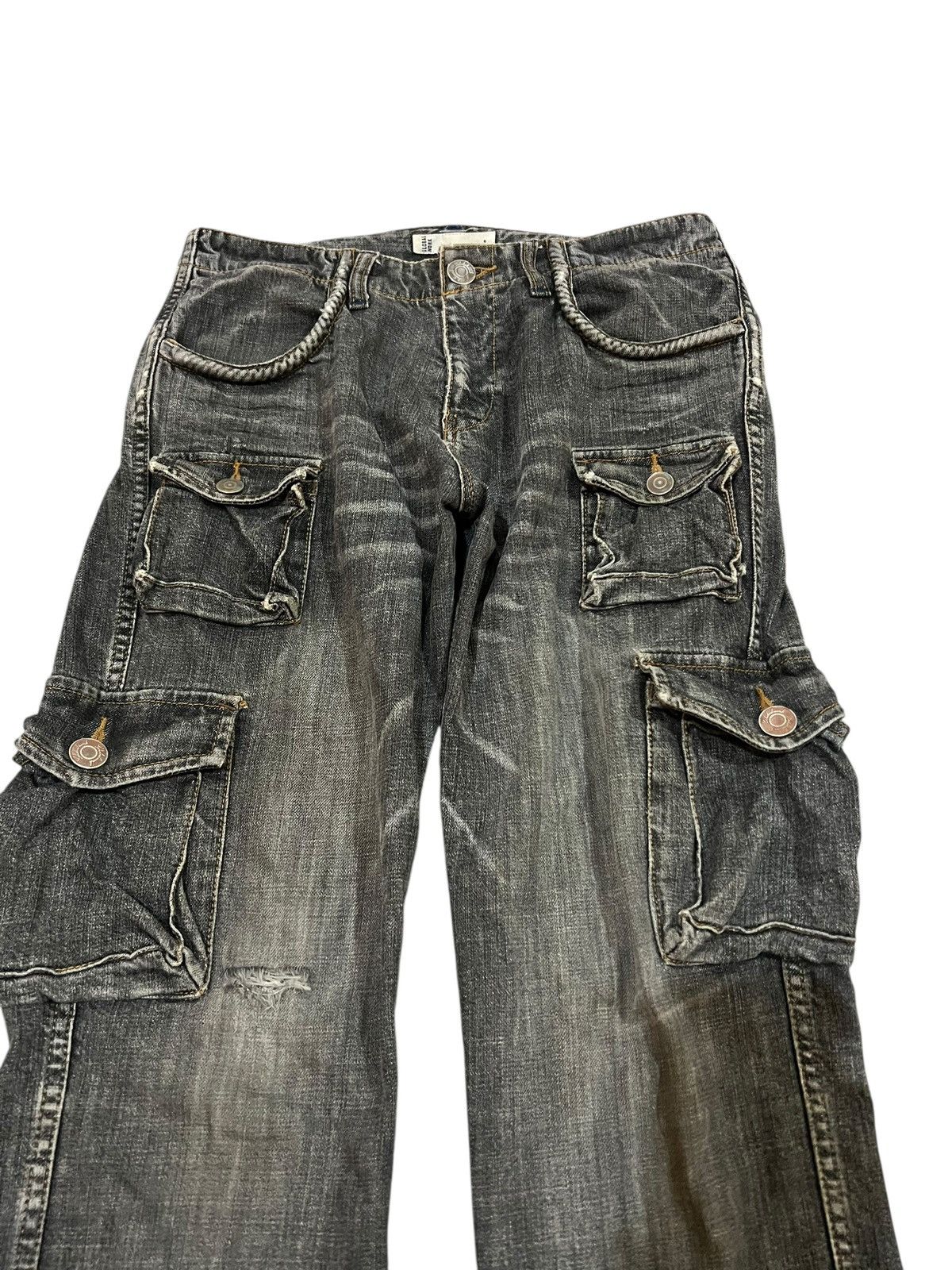 Japanese Brand Vintage Japanese Brand Global Work Bondage Distress Jean Size US 30 / EU 46 - 3 Thumbnail