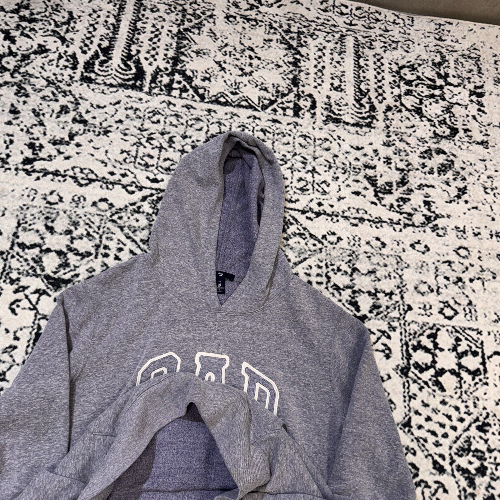 Gap × Vintage Vintage Gap Unisex Gray Cotton Hoodie Size L Y2K 90s Size US L / EU 52-54 / 3 - 13 Thumbnail
