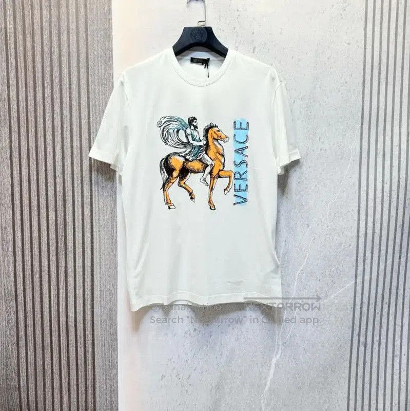 Versace White Cotton Men's T-Shirt .