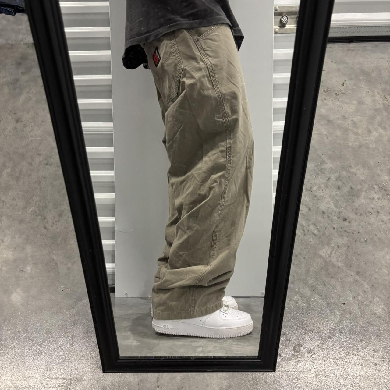 Japanese Brand × Vintage Crazy Vintage Y2K/2000s Baggy Khaki Tan Skater Workwear Pants! Size US 40 / EU 56 - 2 Thumbnail