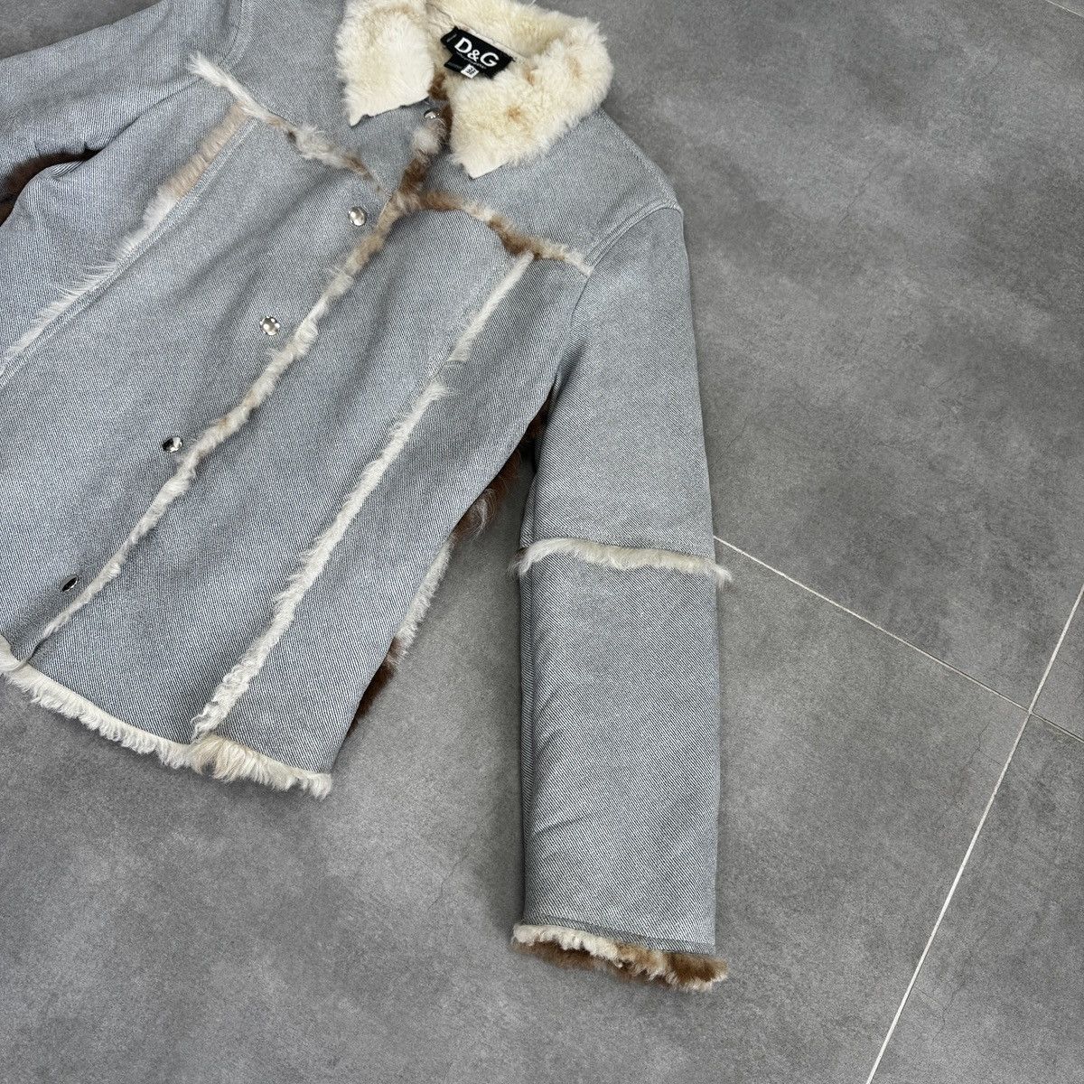 Dolce & Gabbana Dolce & Gabbana Shearling Sheepskin Leather Jacket Fur Trim Size S / US 4 / IT 40 - 8 Thumbnail