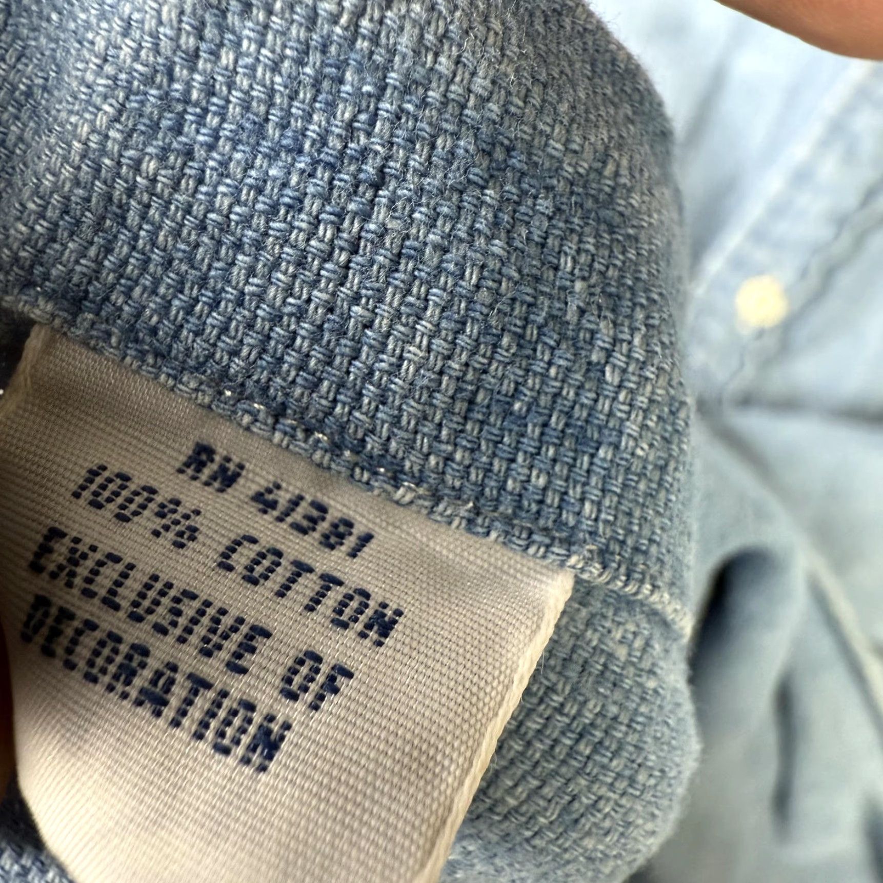 Ralph Lauren Ralph Lauren Shirt Men XXL 2XL Blue Chambray Denim Button Down Cotton Short Sleeve Size US XXL / EU 58 / 5 - 4 Thumbnail