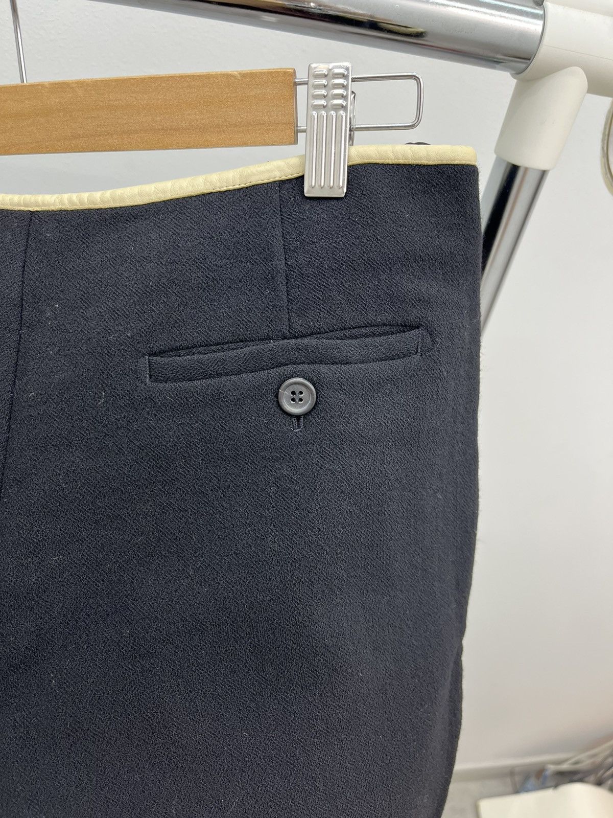 Prada Prada Wool Leather Pants Size 30" / US 8 / IT 44 - 3 Thumbnail