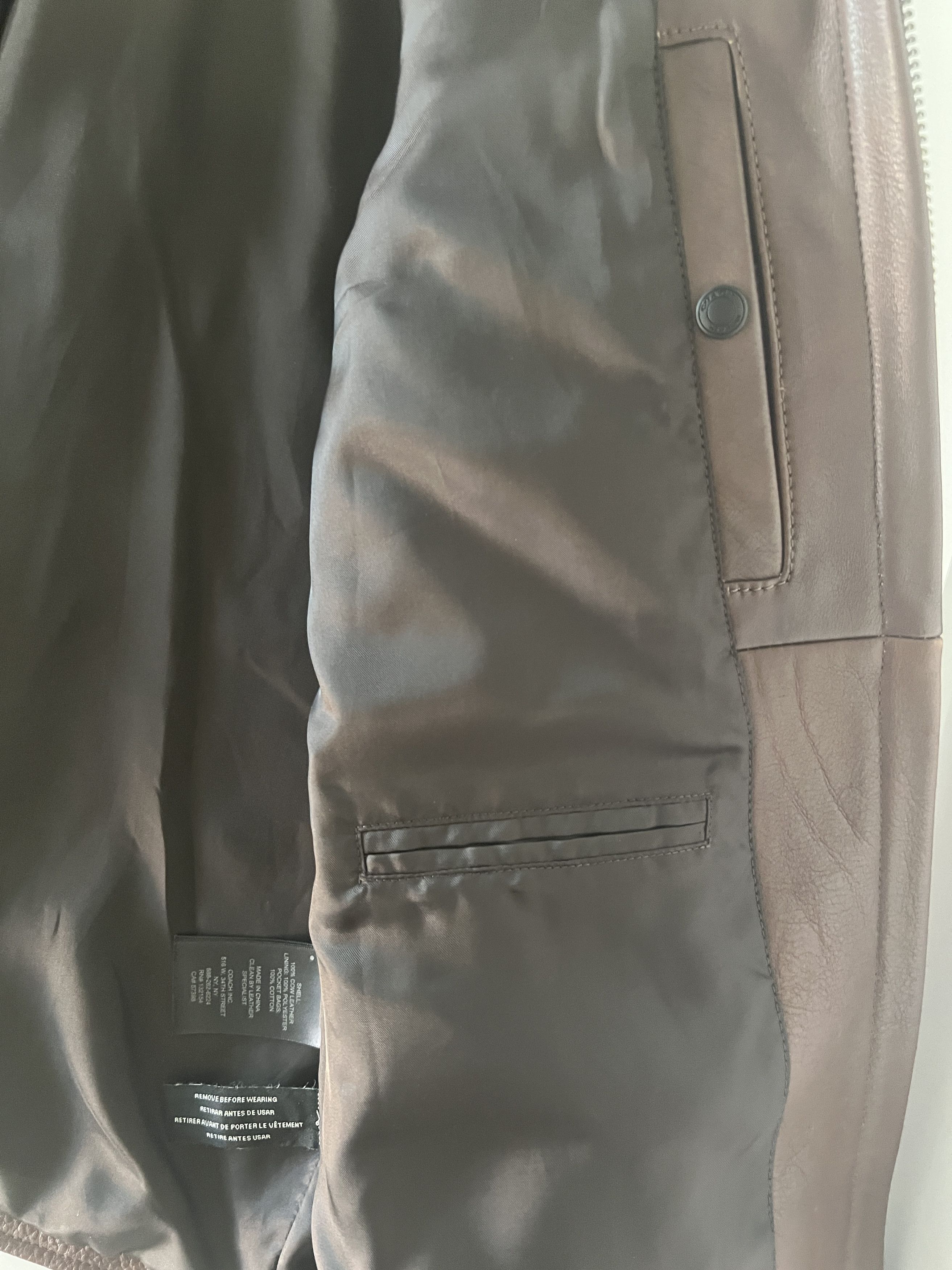 Coach Coach Brown Leather Moto Jacket – Men’s M – Like New Size US M / EU 48-50 / 2 - 9 Thumbnail