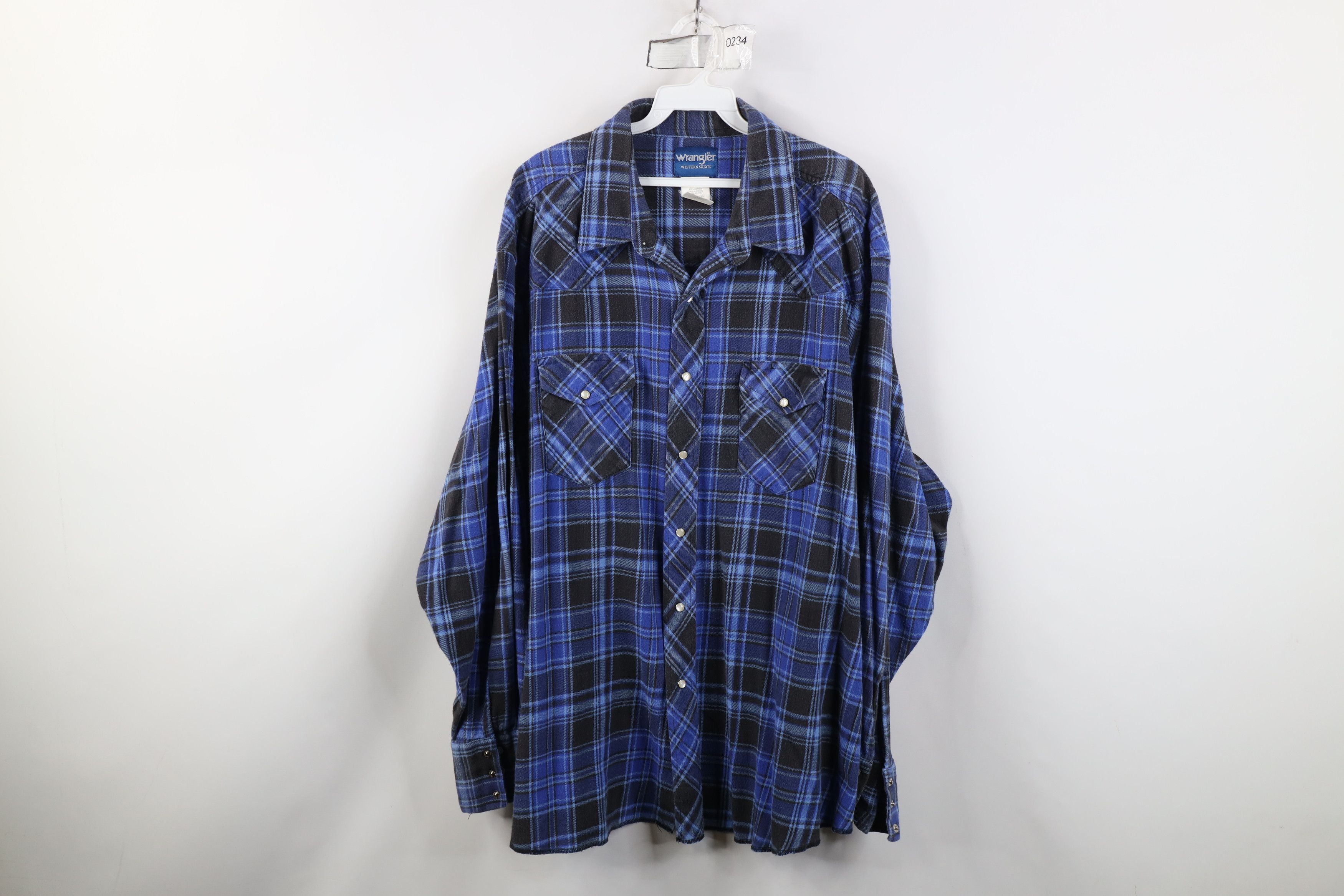 Wrangler Vintage 90s Wrangler Western Cowboy Snap Button Shirt Size US XXL / EU 58 / 5 - 1 Thumbnail