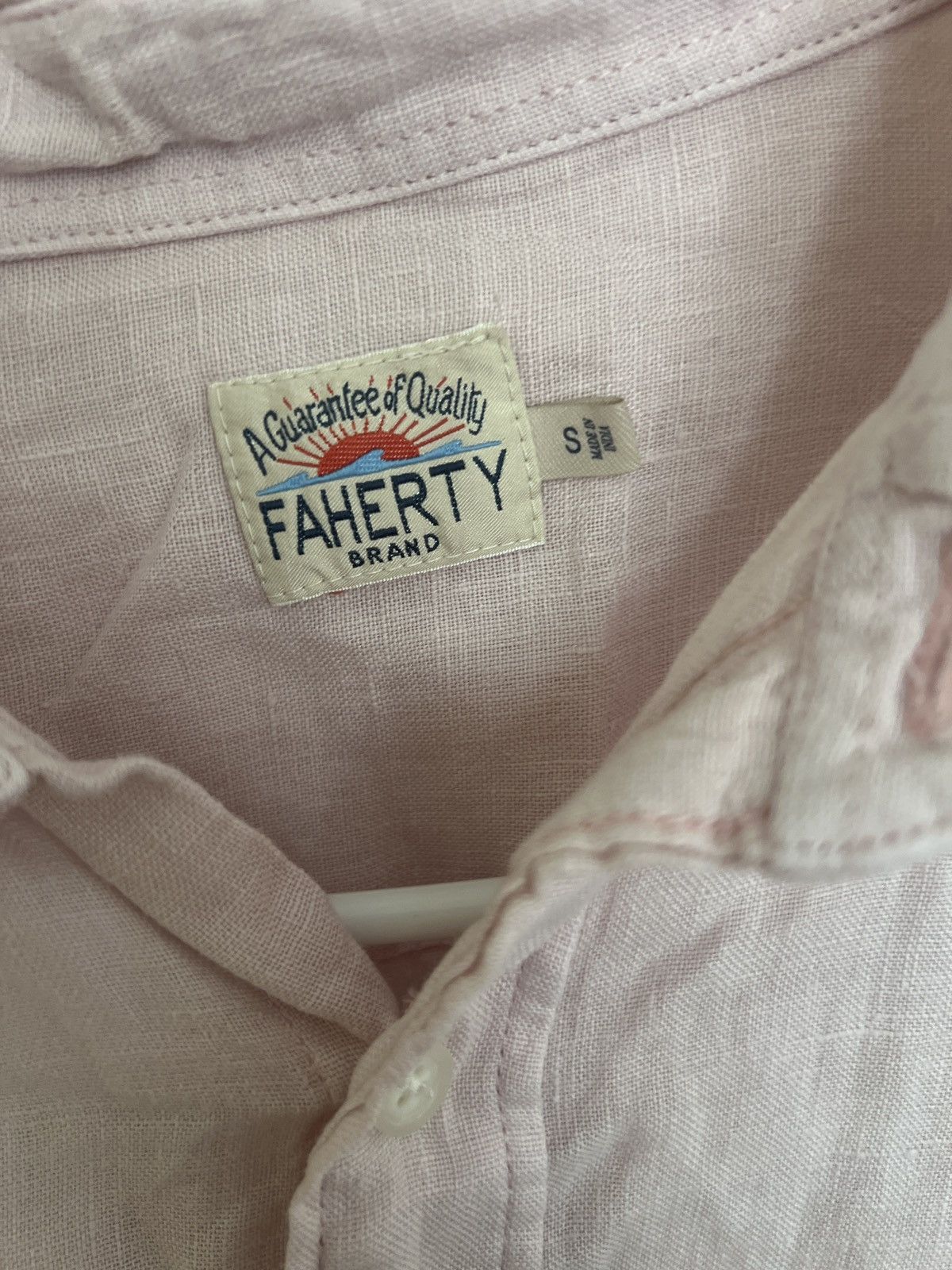 Faherty Faherty Brand Pink Linen Small SSBD Size US S / EU 44-46 / 1 - 3 Thumbnail