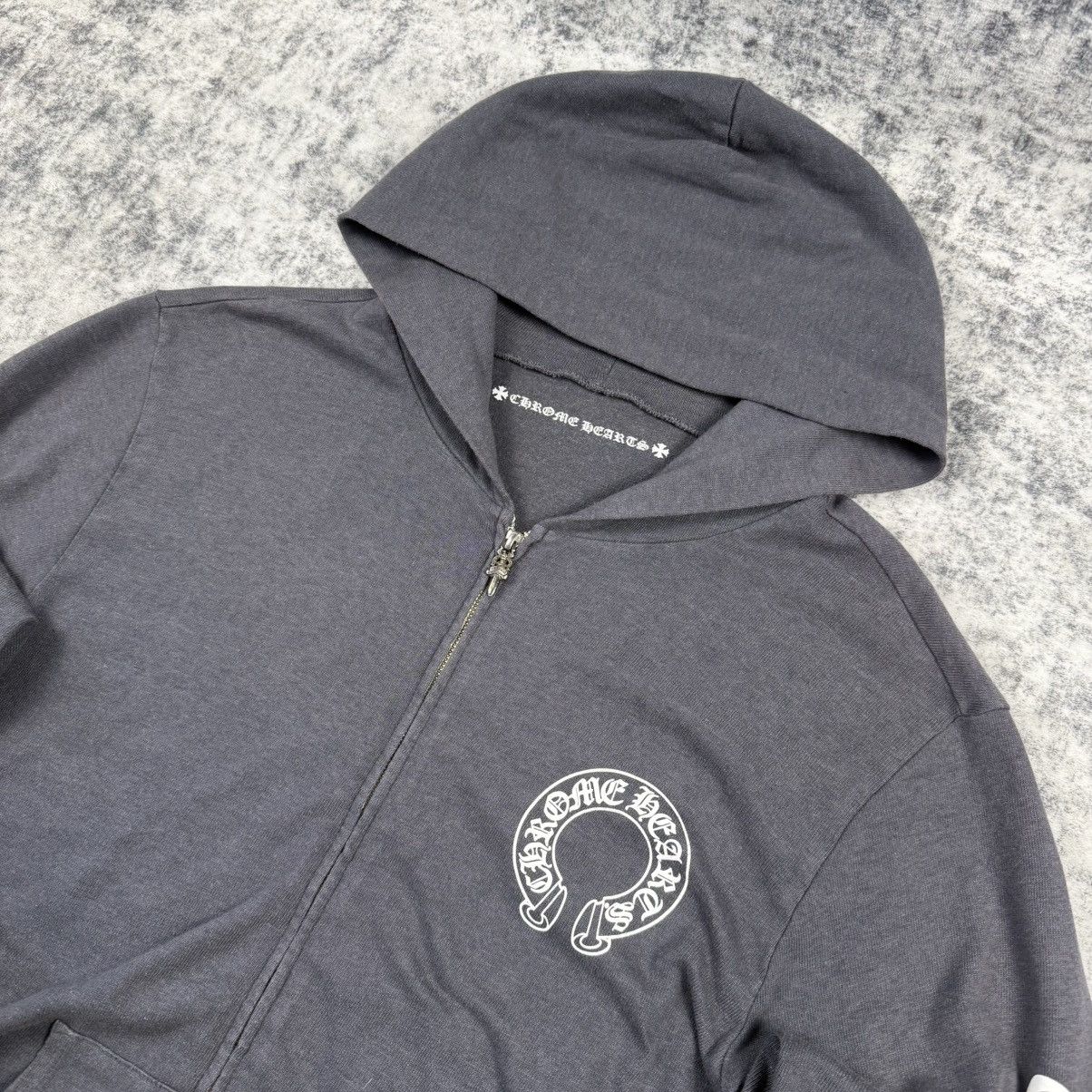Chrome Hearts Chrome Hearts Vintage Horseshoe ‘Grey’ Zip Hoodie Size US L / EU 52-54 / 3 - 2 Thumbnail