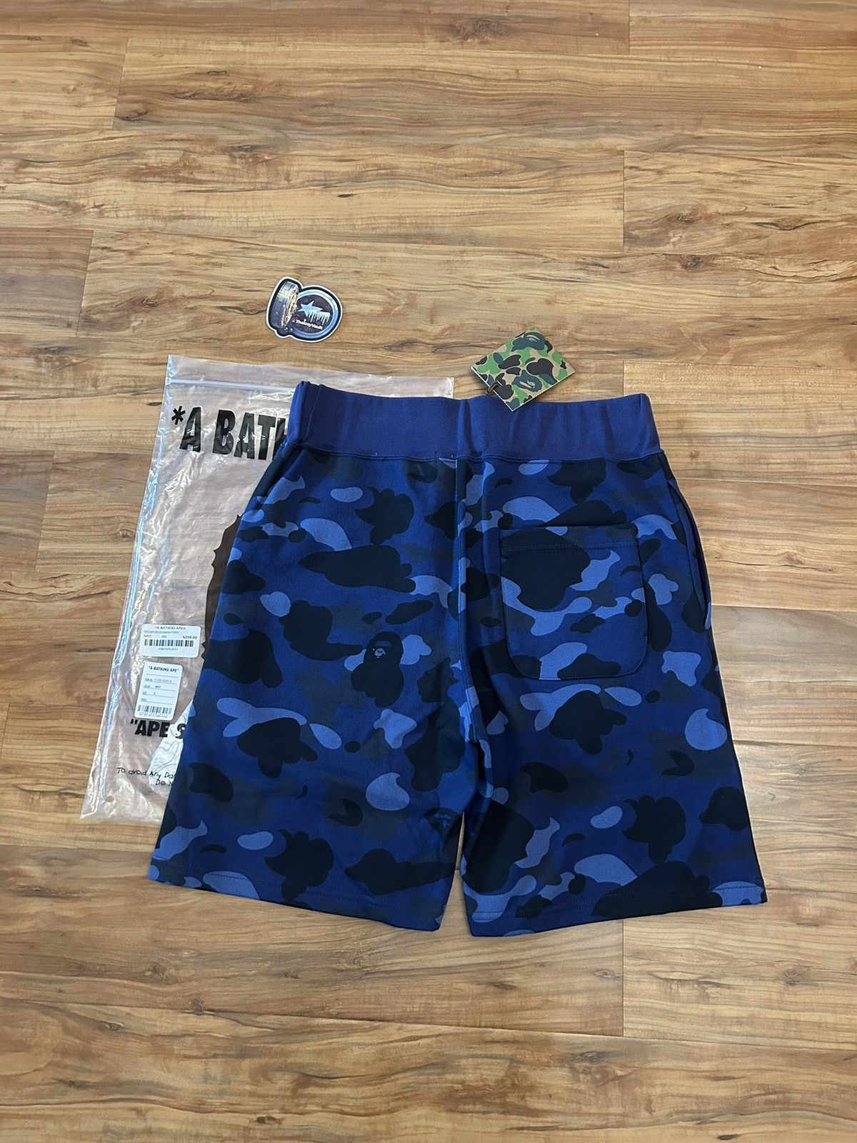 Bape NEW Bape Navy Camo Sweat Shorts Size US 28 / EU 44 - 3 Thumbnail