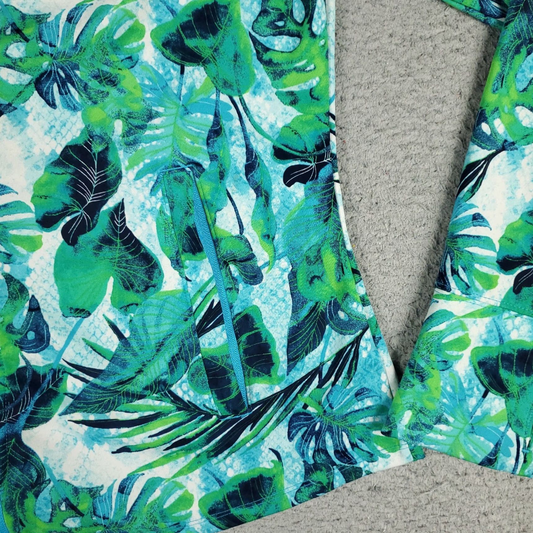 Tommy Bahama Tommy Bahama Jacket Womens Large Green Blue Active Full Zip Track Sweater Size L / US 10 / IT 46 - 4 Thumbnail