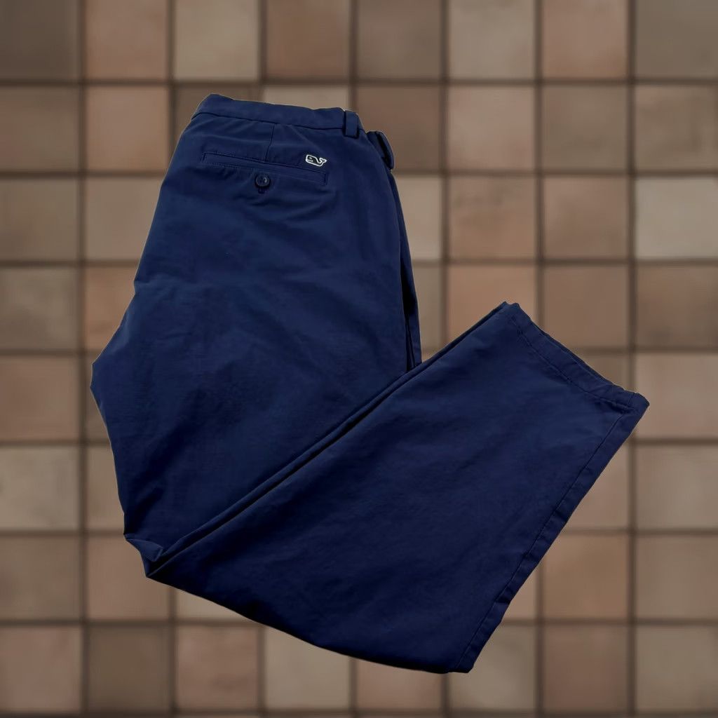 Vineyard Vines Vineyard Vines Pants Mens 36x29 Blue On The Go Chino Golf Preppy Stretch Size US 36 / EU 52 - 1 Thumbnail