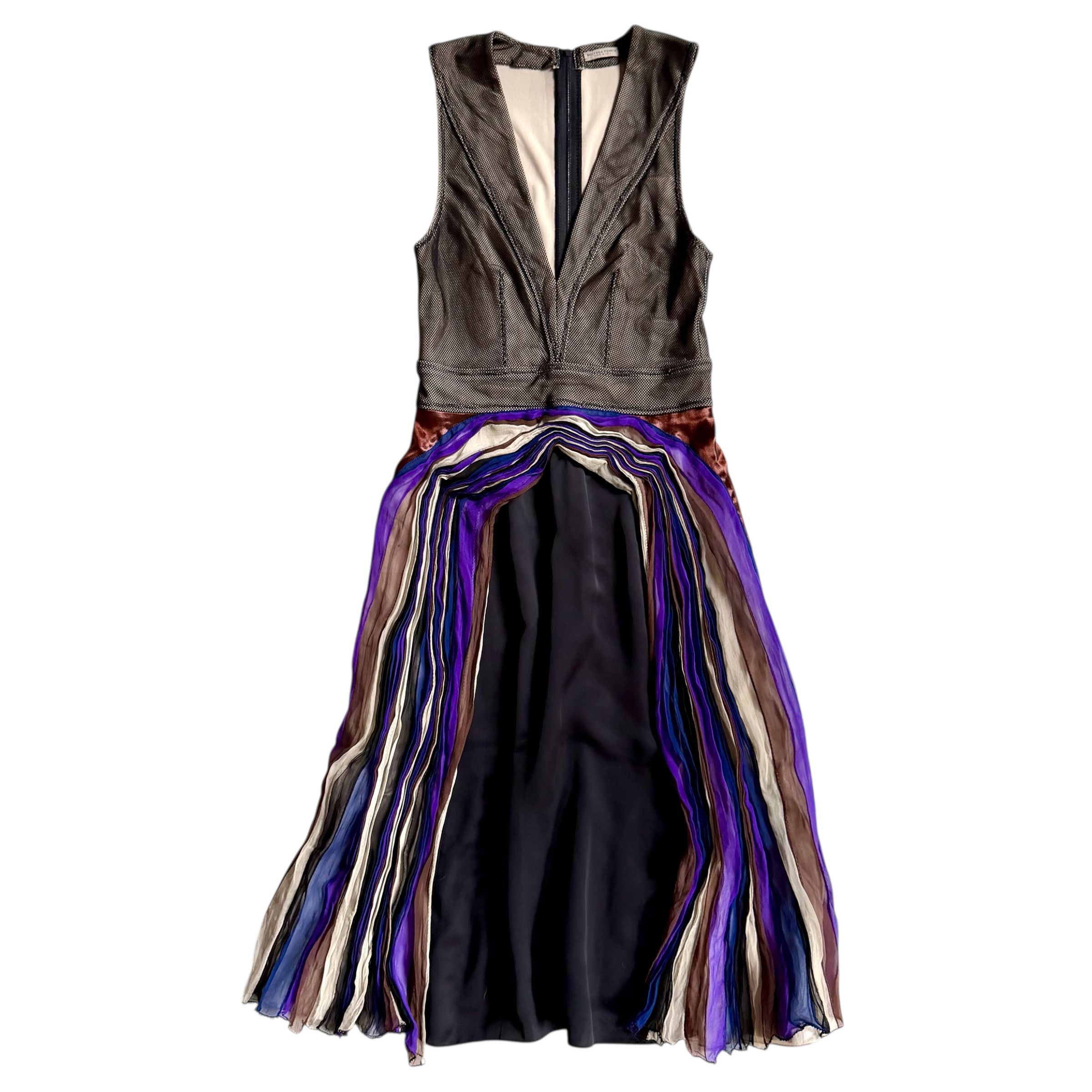 Bottega Veneta BOTTEGA VENETA AW2012 SILK DRESS Size XS / US 0-2 / IT 36-38 - 1 Thumbnail
