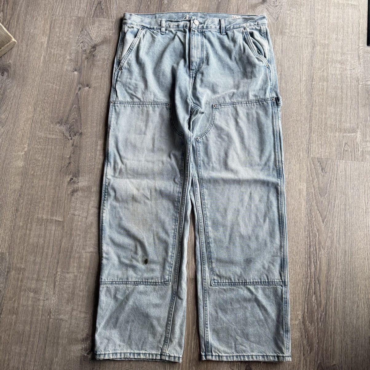 Other Blue Carhartt Style Pacsun Double Knee Baggy Denim Jeans Size US 36 / EU 52 - 1 Thumbnail