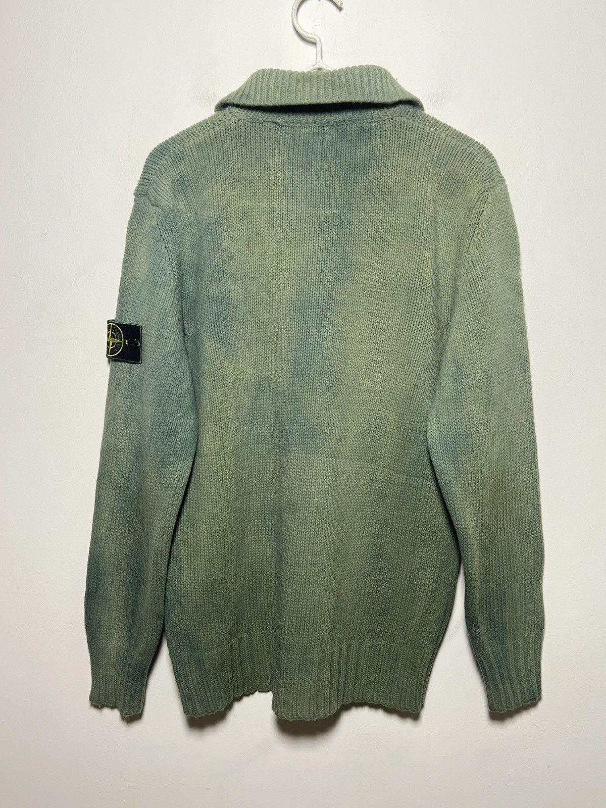 Stone Island Stone Island Chunky Overdyed Sweater – Vintage – Sage Green Size US M / EU 48-50 / 2 - 2 Thumbnail