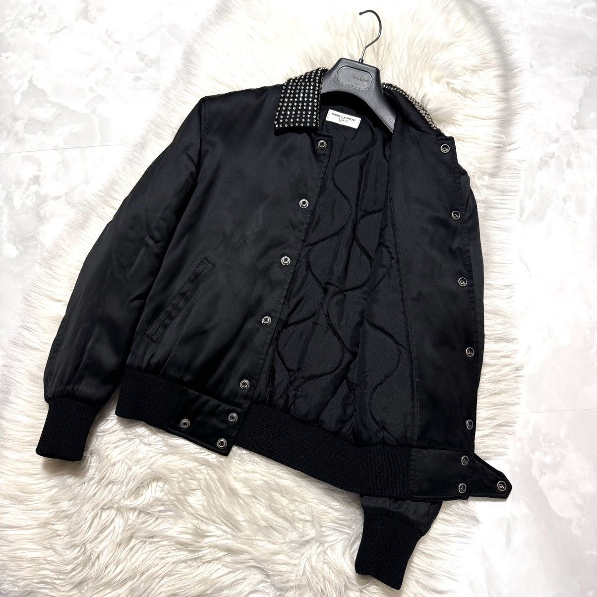 Saint Laurent Paris Saint Laurent Paris Je t'aime crystal teddy bomber jacket Size US XS / EU 42 / 0 - 6 Thumbnail