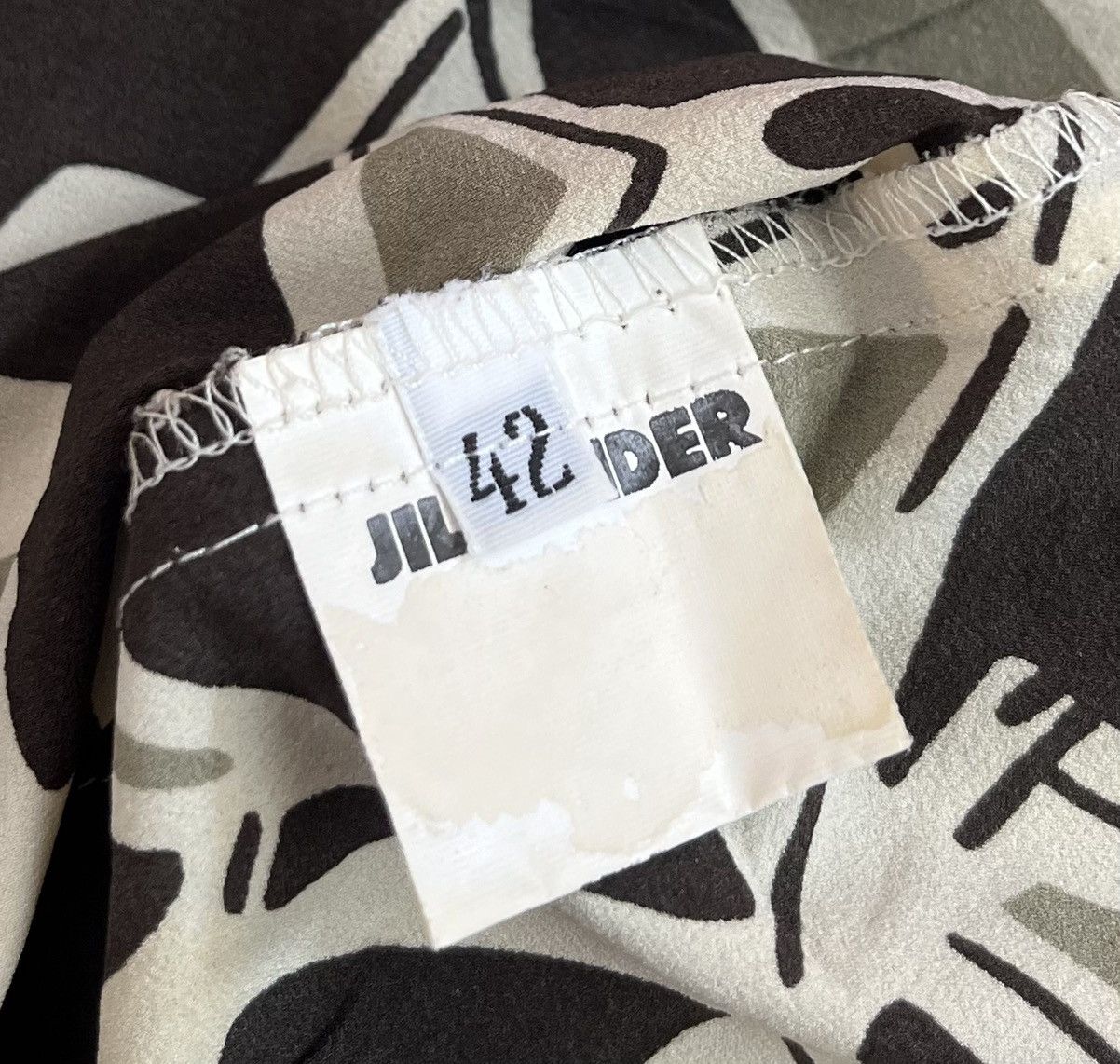 Jil Sander Vintage jil sander abstract flowy silk open collar shirt Size US S / EU 44-46 / 1 - 9 Thumbnail