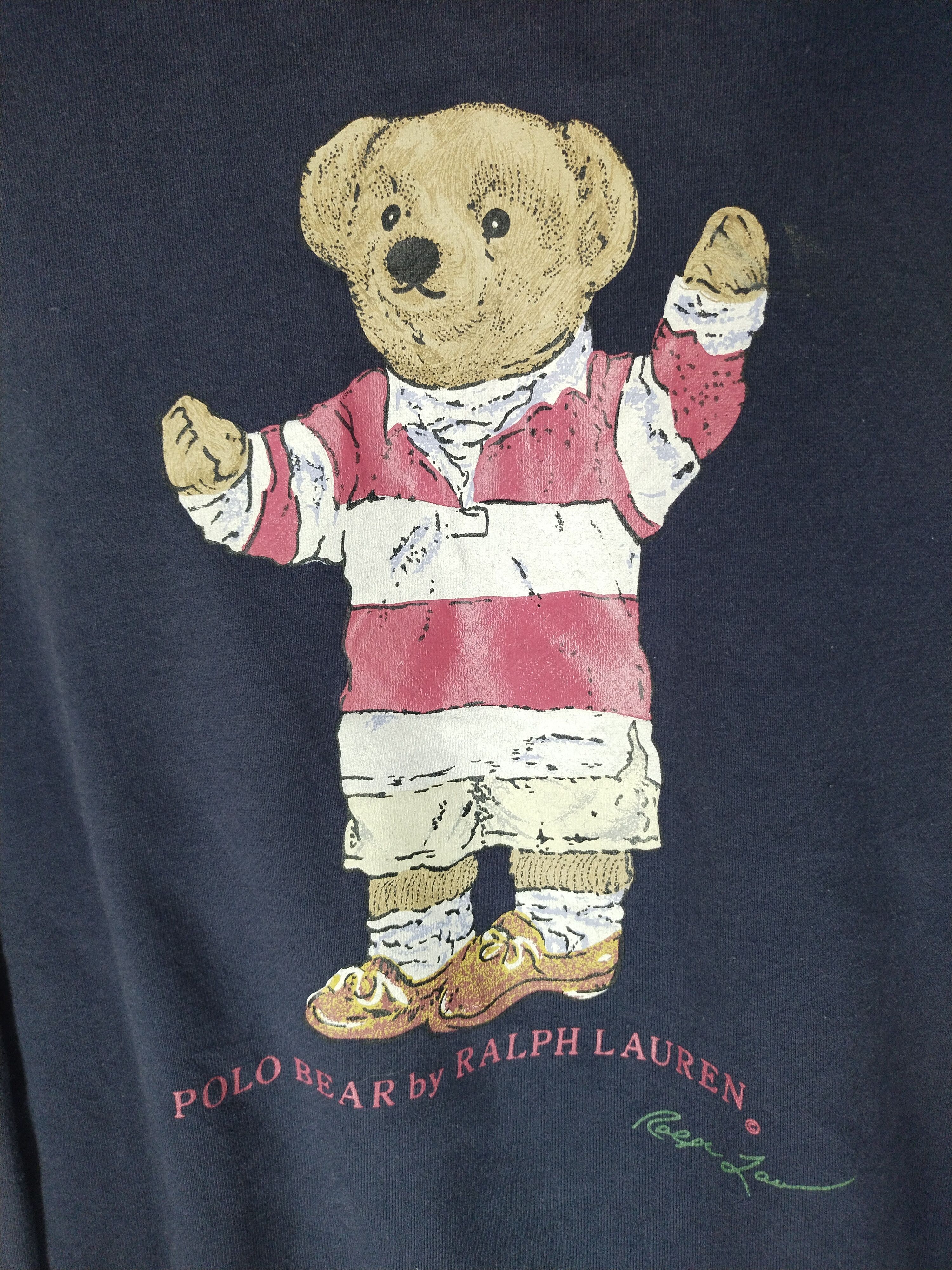 Polo Ralph Lauren × Ralph Lauren × Vintage 90's Bear Ralph Lauren by Polo Ralph Lauren Hoodie Size US L / EU 52-54 / 3 - 5 Thumbnail