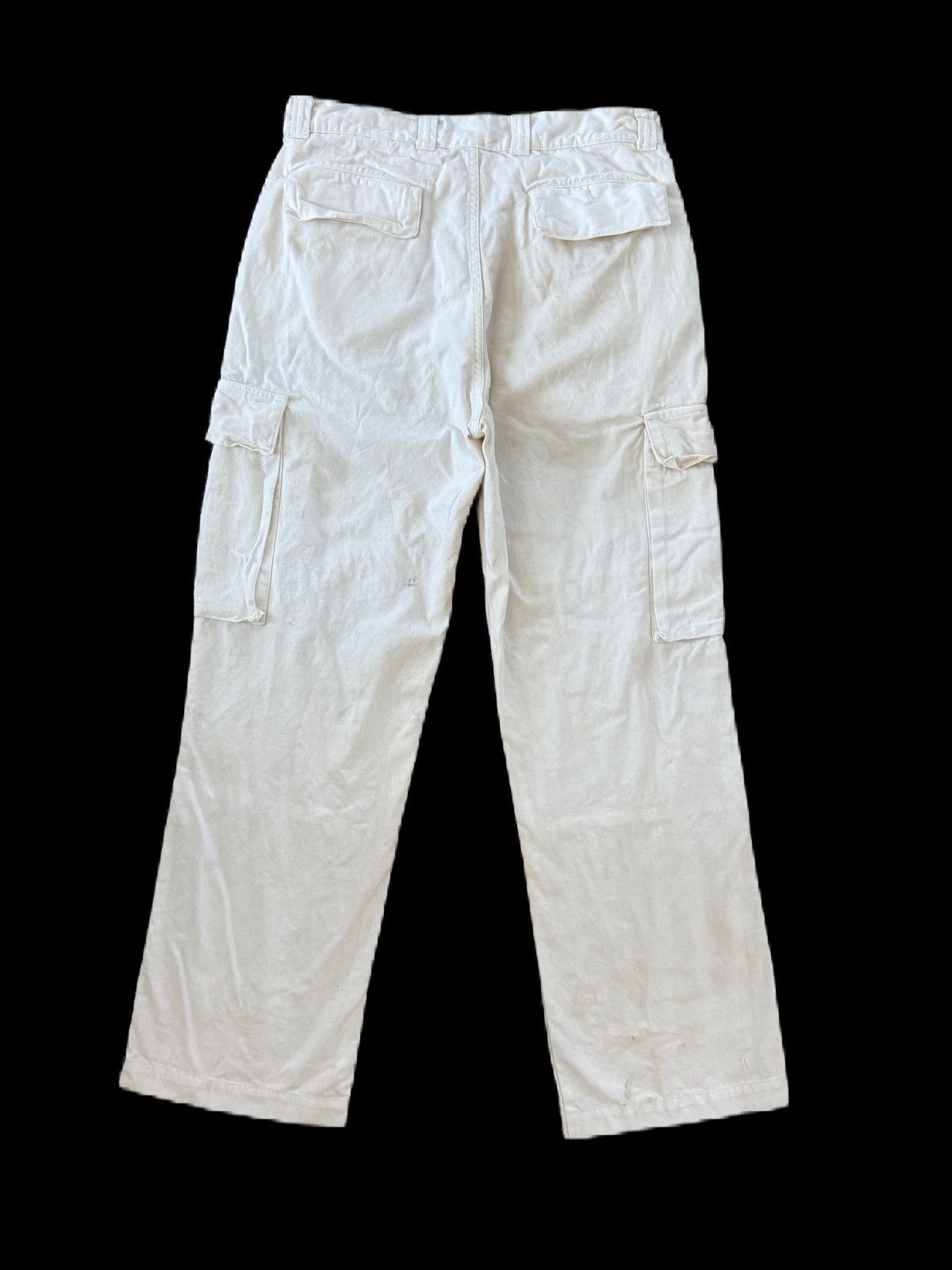 United Colors Of Benetton WHITE CARGO PANTS WORKWEAR STY UNITED COLOR OF BENAETTON Size US 31 - 2 Thumbnail