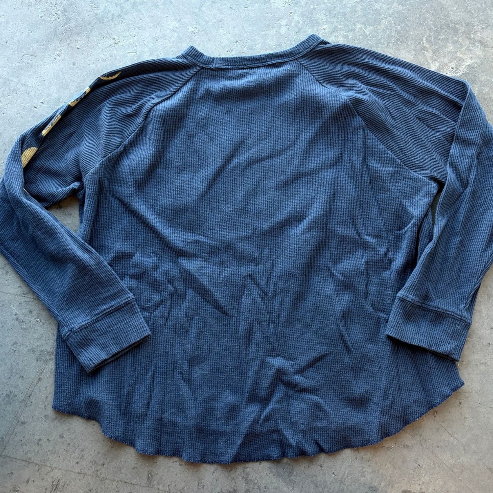 Vintage VINTAGE Nature Bear Yellowstone Waffle Knit Longsleeve Navy Tee PXXL Shirt Womens 2XL Blue Thermal Gorpcore Size XXL / US 16-18 / IT 52-54 - 2 Thumbnail
