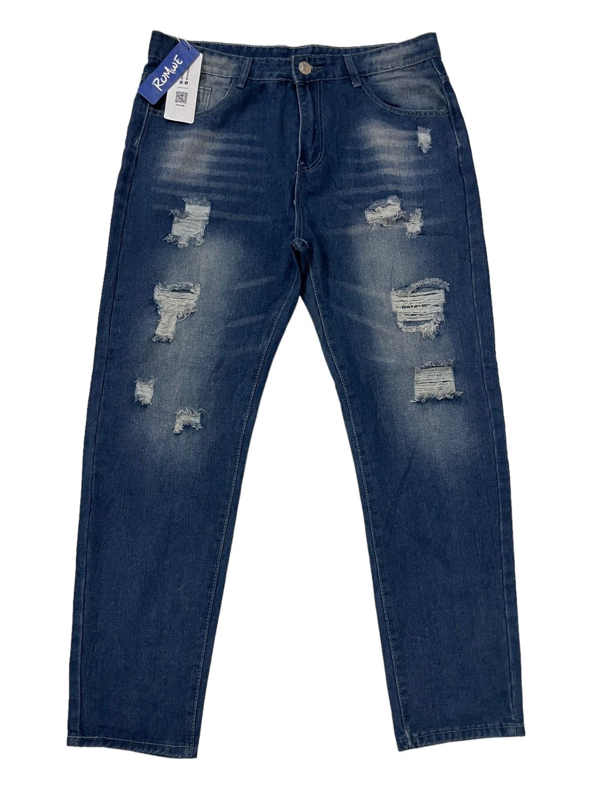 Japanese Brand Japanese Brand Romwe Distressed Denim Jeans Size US 36 / EU 52 - 2 Thumbnail