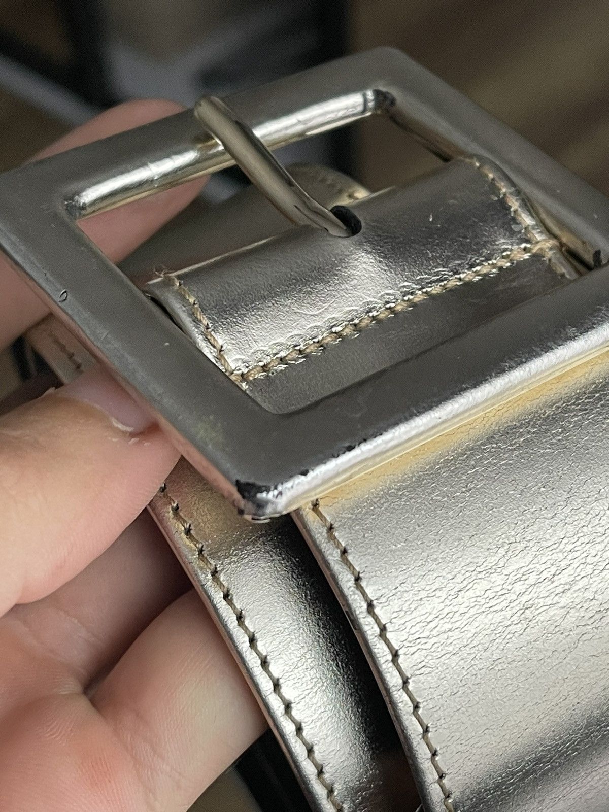 Yves Saint Laurent Yves Saint Laurent Rive Gauche Vintage Leather Belt Italy Size ONE SIZE - 4 Thumbnail
