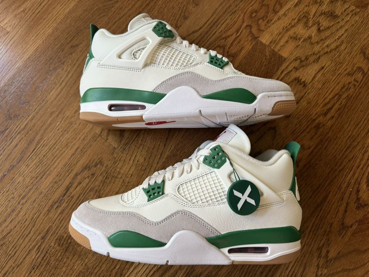 image of Jordan Nike Size 10 Jordan 4 Pine Green Sb Retro Air Military Green Nike Shoes, Men's