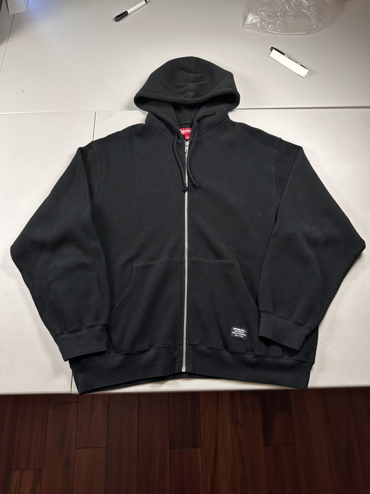 Supreme Supreme Hooded Zip Up Thermal Leopard Size Medium