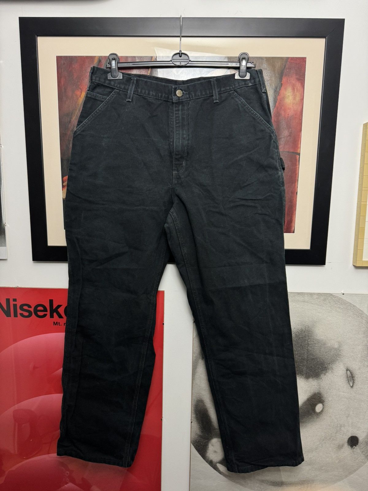Carhartt Vintage 90s Carhartt Single Knee Washed Black Rare Work Pant Size US 38 / EU 54 - 3 Thumbnail
