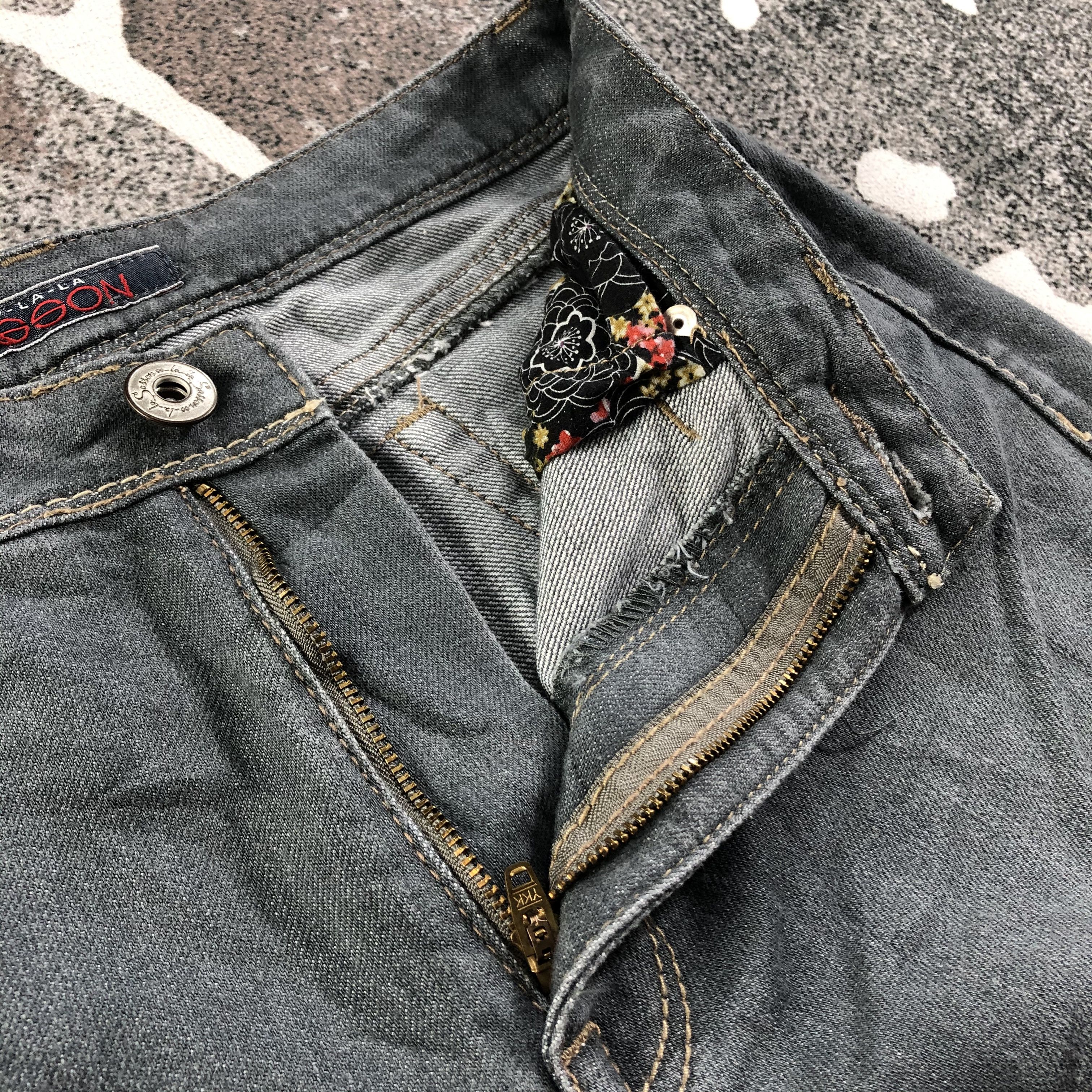 Japanese Brand OO LA LA Jeans Blue Flare Denim KJ1571 Size 29" - 7 Thumbnail
