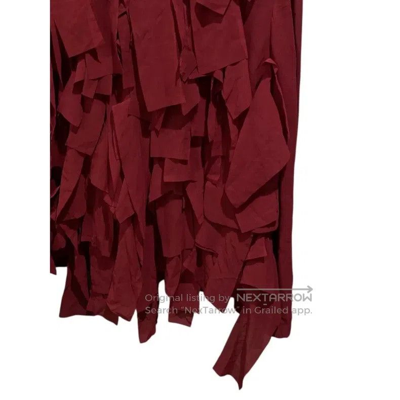 Comme des Garcons Comme Des Garcons Maroon Cascading Hem Collar Shirt Size S / US 4 / IT 40 - 4 Thumbnail