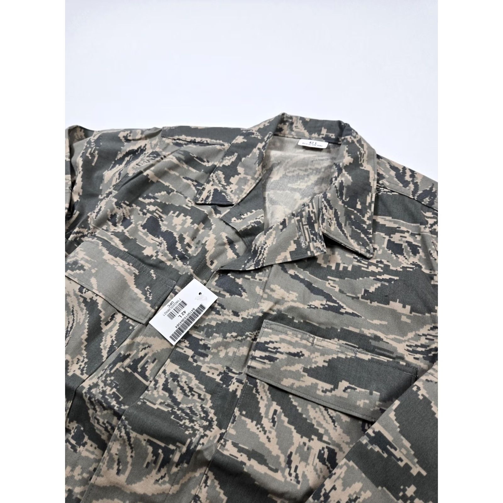 Vintage US Air Force ABU Camouflage Jacket Mens 42L Digital Tiger Stripe Coat Uniform Size US XS / EU 42 / 0 - 2 Thumbnail