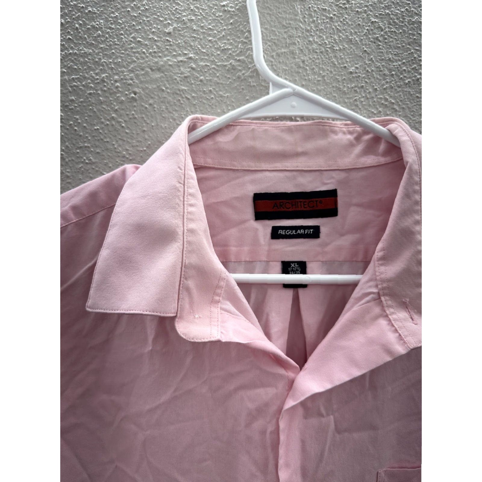 Architect Architect Mens Shirt XL Pink Regular Button-Up Collar Long Sleeve Size US XL / EU 56 / 4 - 4 Thumbnail