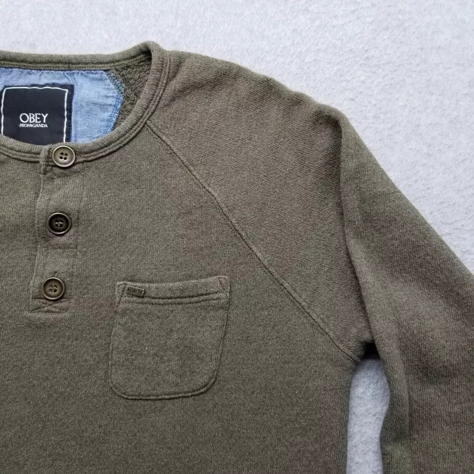 Obey Obey Sweater Mens Small Pullover Button Up Crew Neck Casual Size US S / EU 44-46 / 1 - 5 Thumbnail