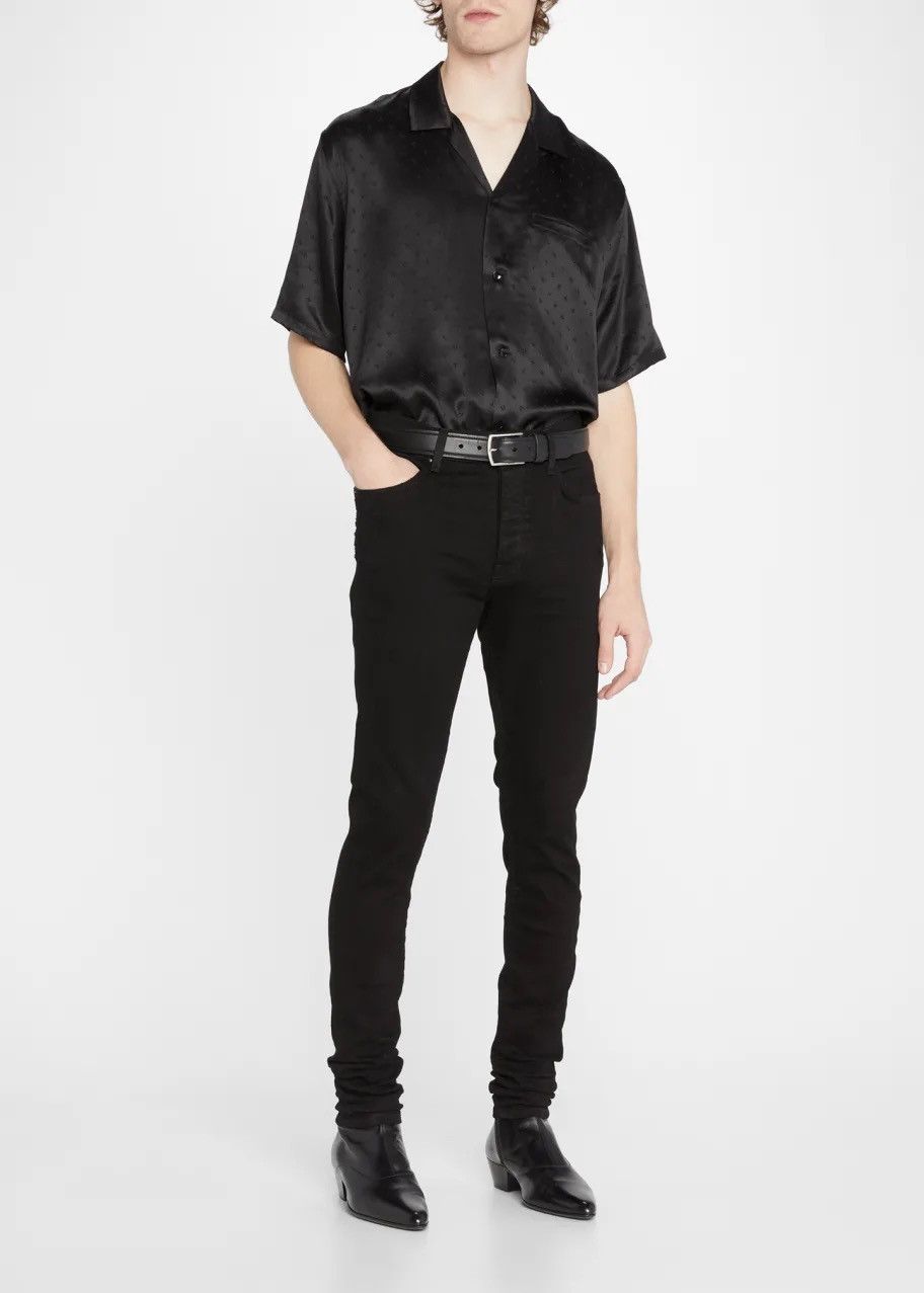 Saint Laurent Paris Silk Logo Jacquard shirt Sold out Size US M / EU 48-50 / 2 - 8 Thumbnail