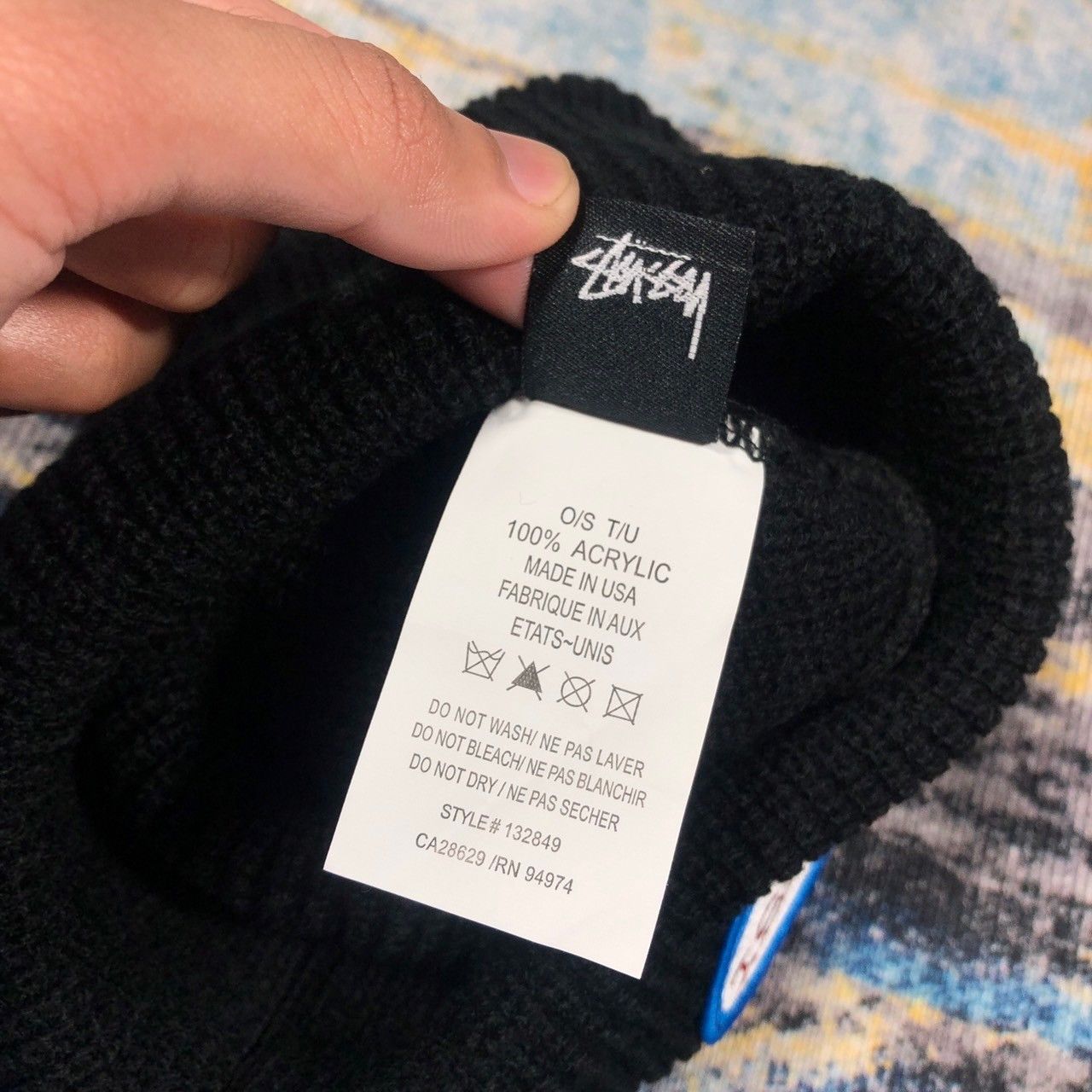 Stussy × Vintage Stussy Oval Patch Cuff Beanie Size ONE SIZE - 6 Thumbnail