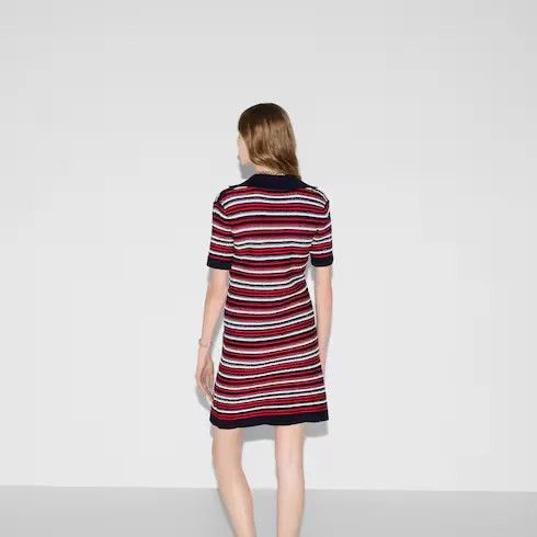 Gucci o1la5ras0526 Fine Wool Polo Dress in Multicolor Size XL / US 12-14 / IT 48-50 - 3 Thumbnail