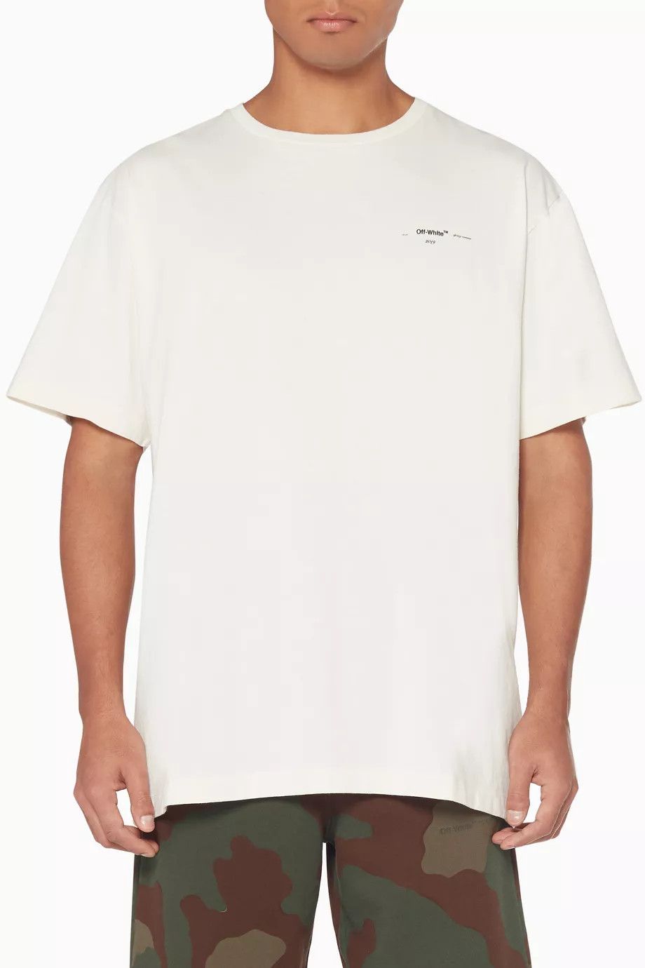 Off-White Cream Painting Arrows Oversized T-Shirt Size US XXL / EU 58 / 5 - 4 Thumbnail
