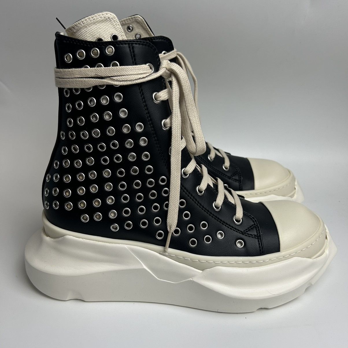 Rick Owens Rick Owens Abstract Ramones High Gimp Eyelets Size US 13 / EU 46 - 3 Thumbnail