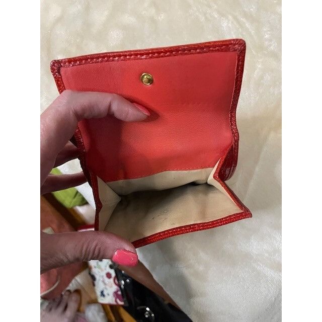 Coach Vintage Coach Signature Trim Zip Wallet Red Leather and Sign Size ONE SIZE - 5 Thumbnail