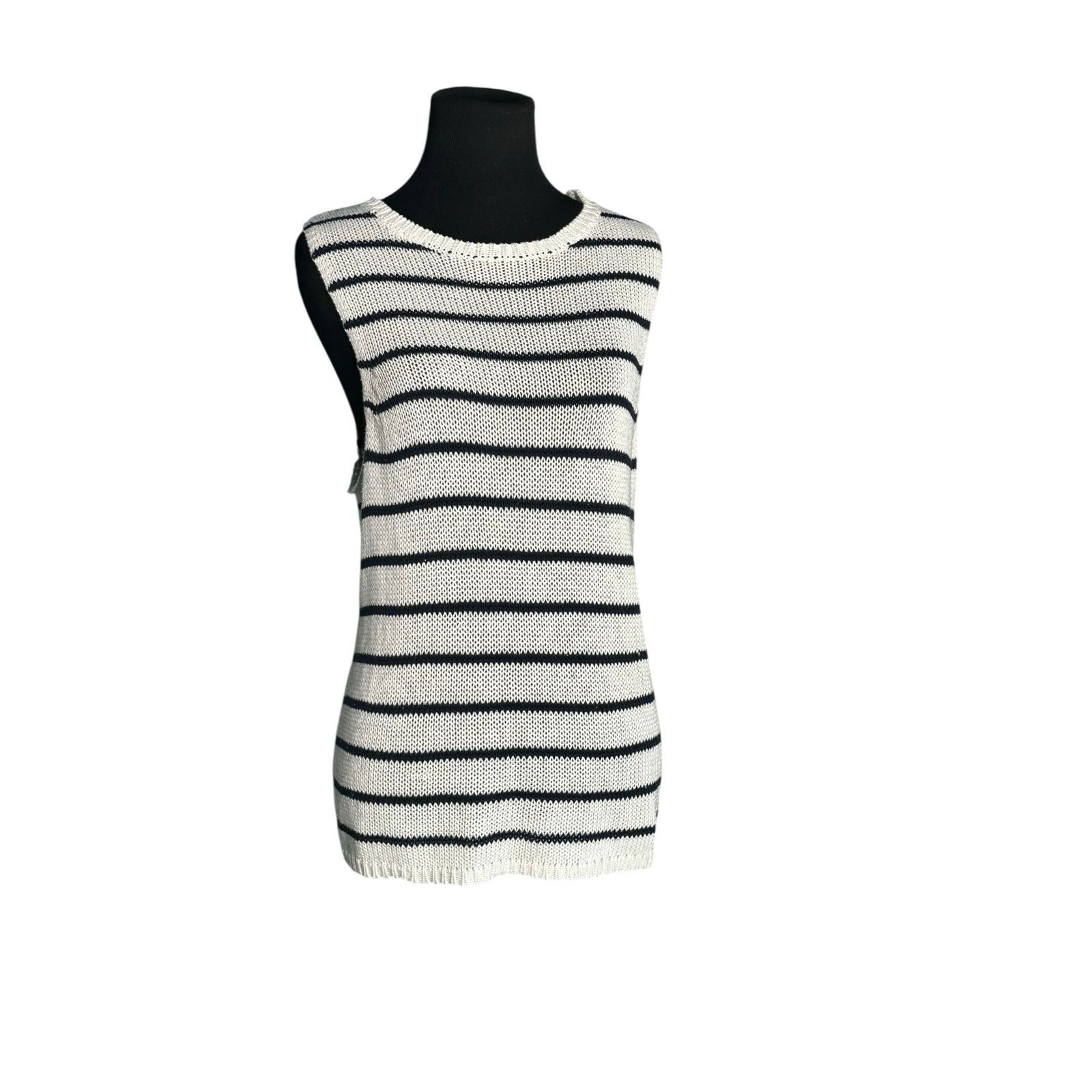 Rails Rails Jenna white blue stripes knit tank top size large Size L / US 10 / IT 46 - 10 Thumbnail