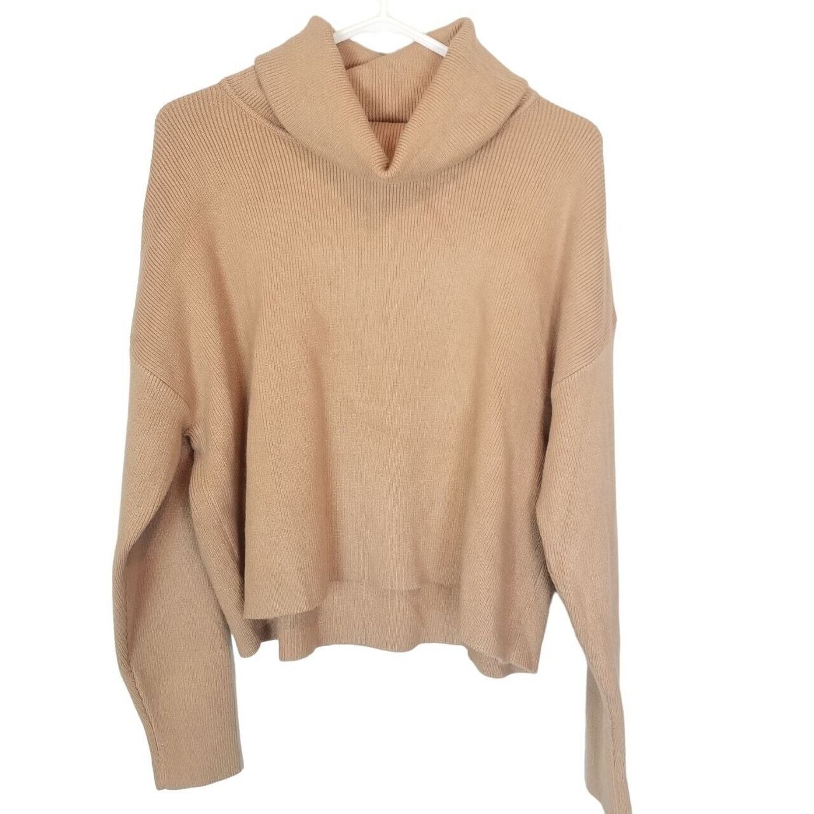 Lululemon Lulus Womens Turtleneck Sweater M Tan Minimalist Ribbed Prep Size M / US 6-8 / IT 42-44 - 1 Thumbnail