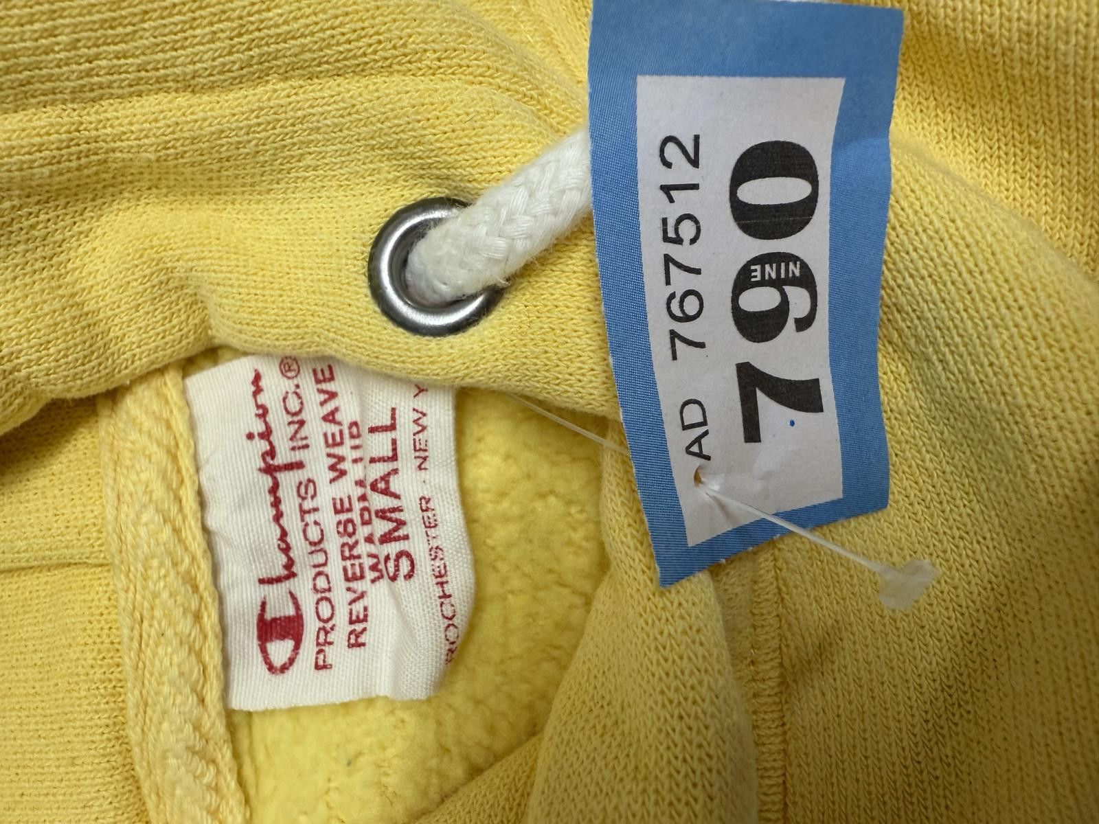 Champion Champion Yellow Hoodie with Front Pocket and Drawstring Hood Size US S / EU 44-46 / 1 - 4 Thumbnail
