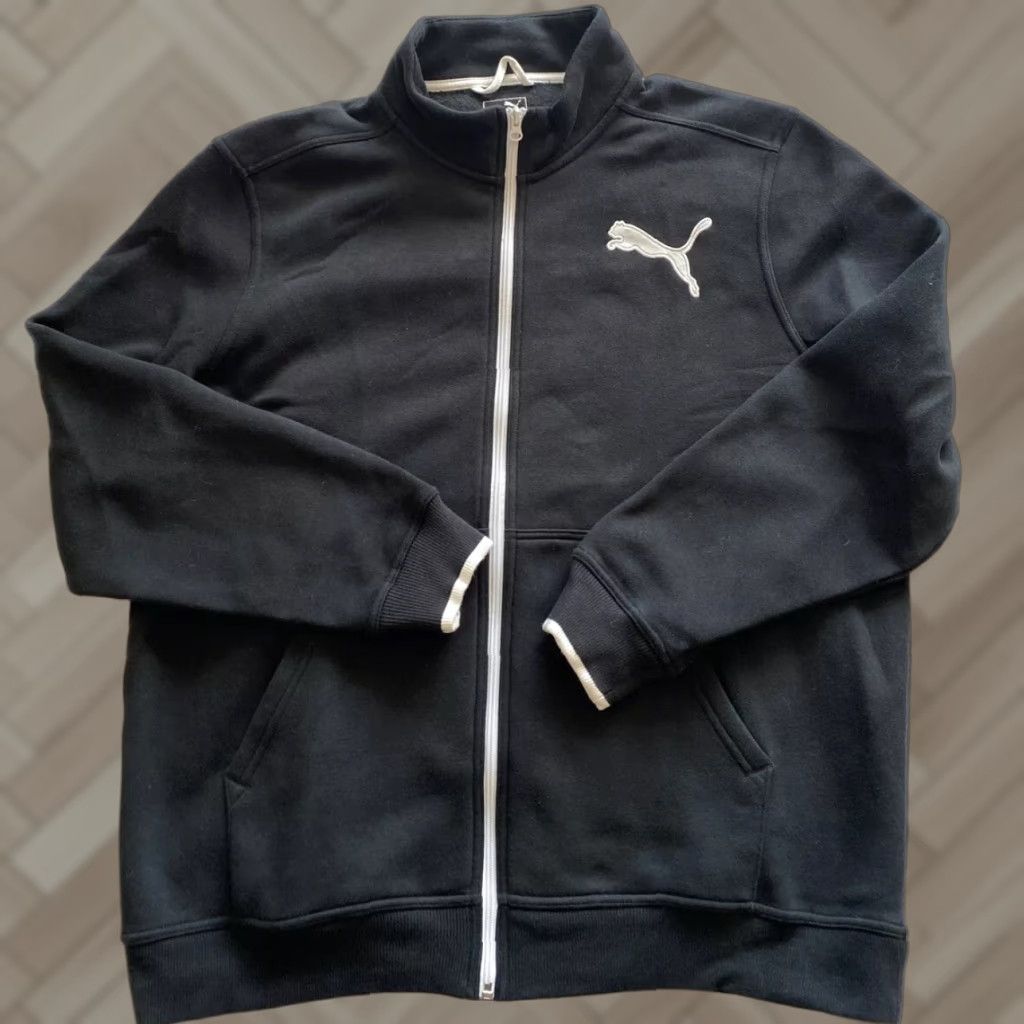 Puma PUMA Sweater Adult Extra Large Black Full Zip Sweatshirt Track Coat Mens/20-30 Size US XL / EU 56 / 4 - 1 Thumbnail