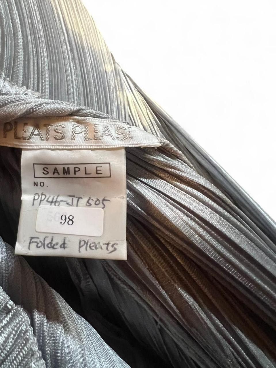 Issey Miyake Pleats Please silver mini dress. Size L / US 10 / IT 46 - 3 Thumbnail