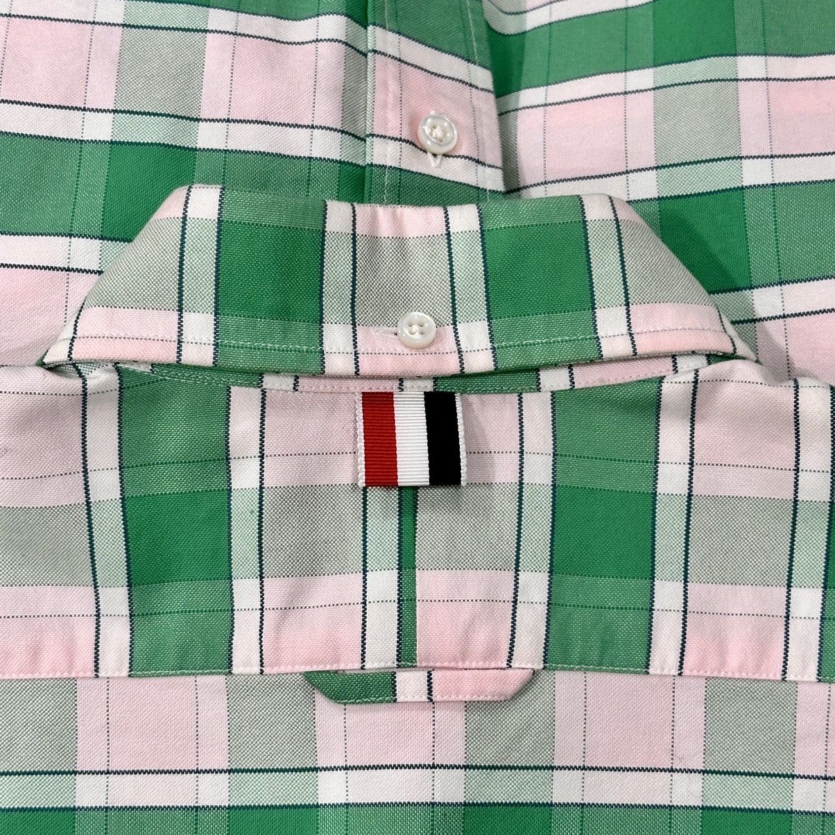 Thom Browne THOM BROWNE PALE PINK GREEN PLAID BUTTON DOWN SHIRT Size US S / EU 44-46 / 1 - 6 Thumbnail