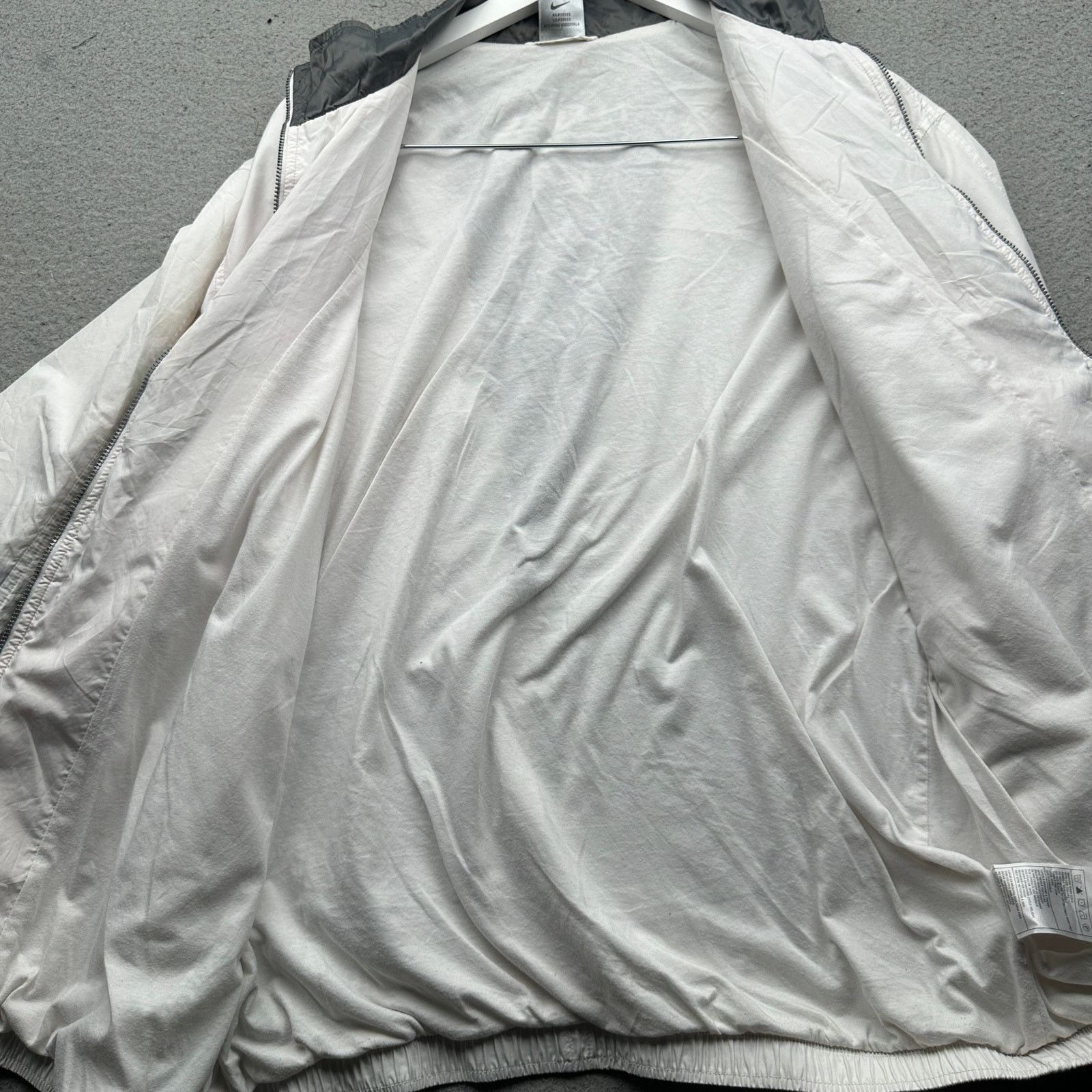 Nike Vintage Y2K Nike Windbreaker Jacket Womens XXL White Gray Size XXL / US 16-18 / IT 52-54 - 13 Thumbnail