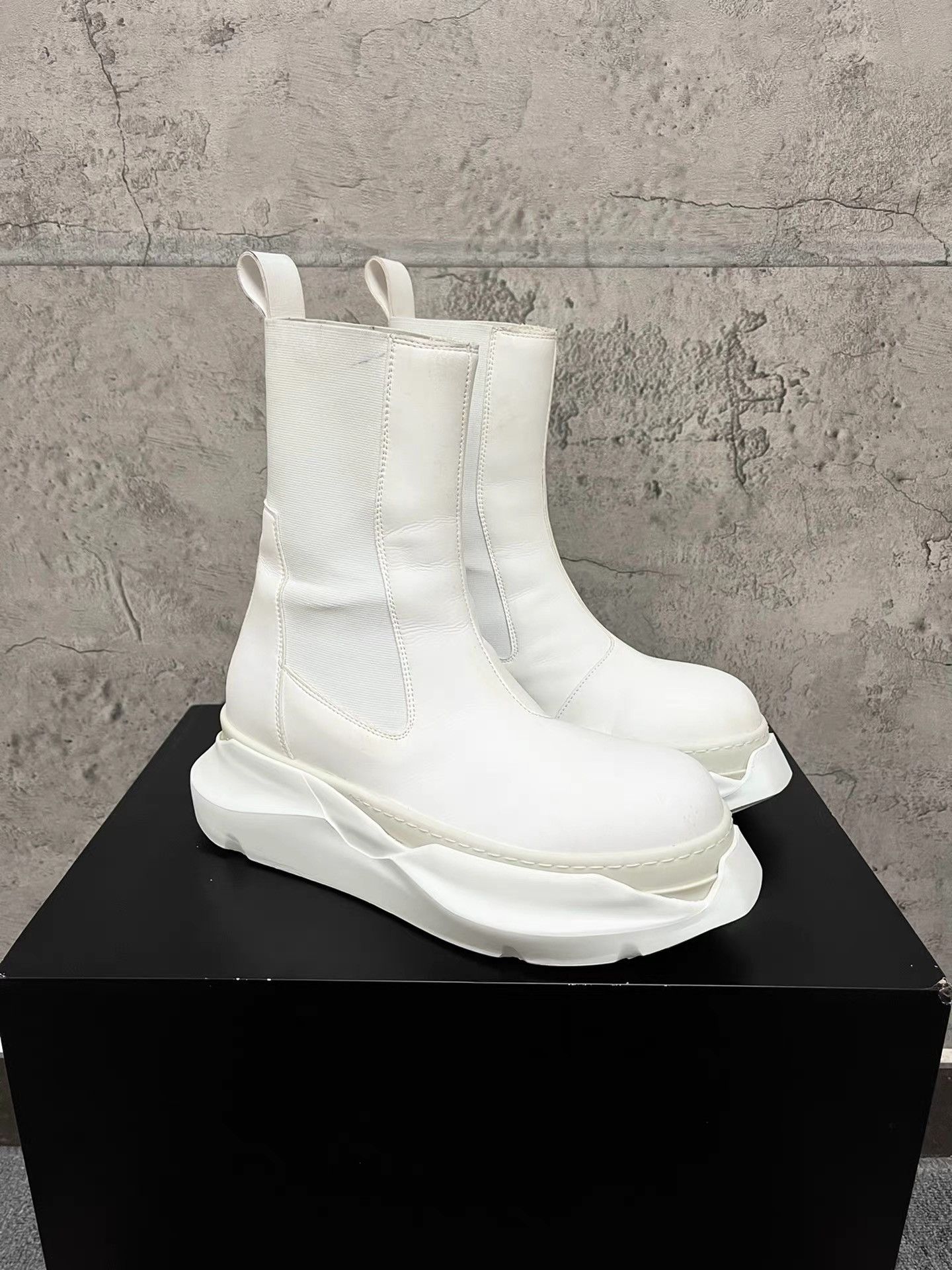 Rick Owens Rick Owens Thick Sole Leather Chelsea Boots K34 Size US 6 / EU 39 - 1 Thumbnail