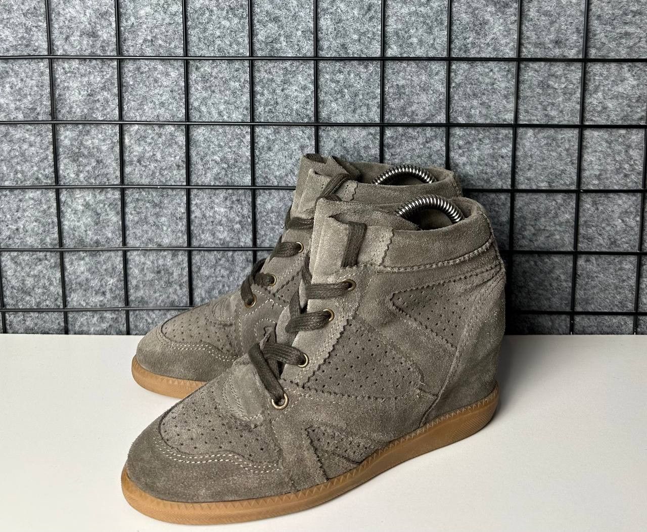 Isabel Marant Style Wedge Hi-Top Sneakers US 5