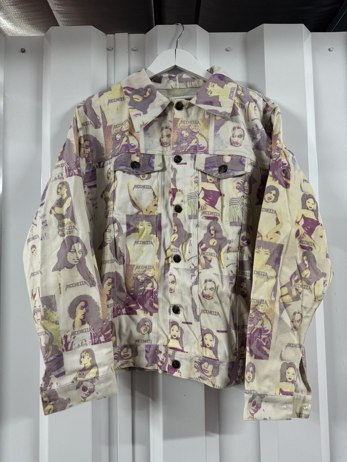 Other Ricchezza Forever Bomber Jacket Women Aop Size XL Cream RARE Size US XL / EU 56 / 4 - 2 Thumbnail