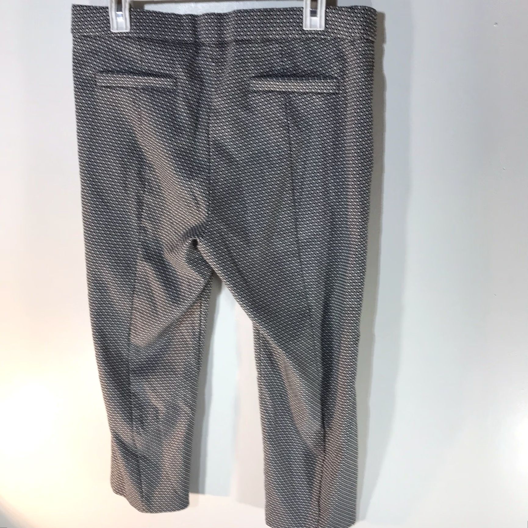Vintage VINTAGE ELLE Women’s Cropped Pants Black/White Geometric Pattern Size L Casual Business Workwear Size 36" / US 14 / IT 50 - 2 Thumbnail